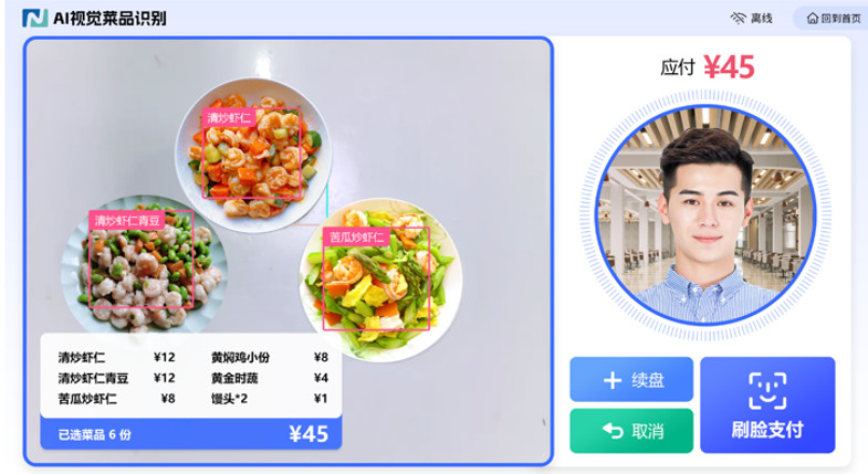 图像识别结算界面